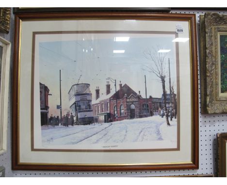 Peter Owen Jones, Signed Limited Edition Print, 'Walkley Winter' 97 of 500, signed lower right.