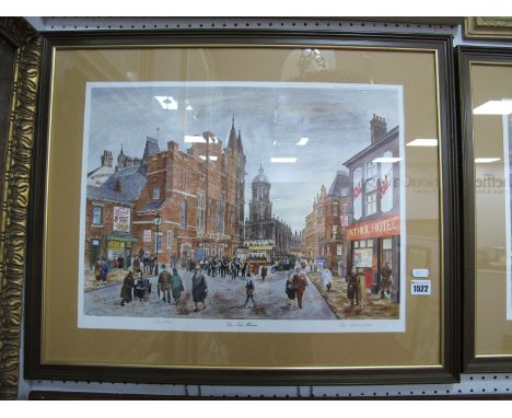 George Cunningham 'Two Free Houses' Ltd Edition Colour Print, of 250, 35 x 48cm, graphite signed.