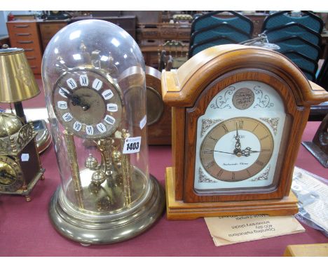 A Haller Anniversary Clock and an Acctim Westminster Chime Mantel Clock. (2)