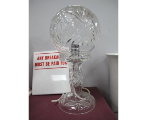 Mushroom Shaped Glass Table Lamp, 29.5cm high.