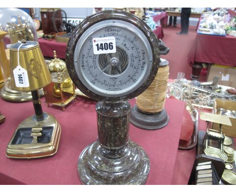 Early XX Century SB Freestanding Barometer, in mineral case, 31cm high.