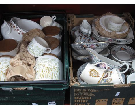 Mason's 'Ashworth' Dinner Ware, Hornsea 'Fleur' kitchen ware, bakewell tureen, etc:- Two Boxes