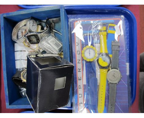Casio 83QS-41 Gent's Wristwatch, Renault Wristwatches, Timex Indiglo, ladies wristwatches, etc.