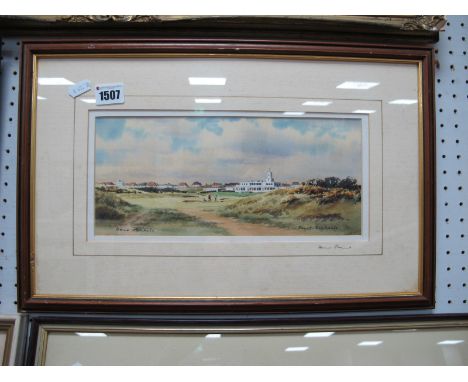 After Denis Pannett (1939-2019) 'Royal Birkdale' Golf Club, Colour Print, 13 x 29cm, graphite signed to mount.