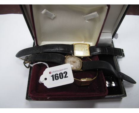 Rotary 9ct Gold Cased Gent's Wristwatch, the signed dial with Arabic numerals and seconds subsidiary dial, within plain case;