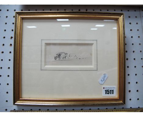 ATTRIBUTED TO REX WHISTLER (1905-1944) The Vegetable Delivery Man, pen and ink, unsigned, bears Chris Beetles label verso and