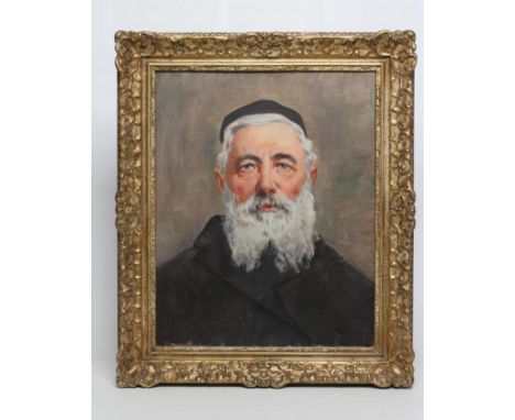 PHILIP NAVIASKY (1894-1983), Portrait of a Rabbi, oil on canvas, signed, 20" x 16", framed (subject to Artists Resale Right) 