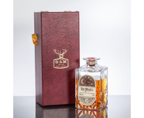MACPHAIL'S 25 YEAR OLD 
Single HIghland malt whisky, bottled by Gordon & MacPhail in Edinburgh Crystal Decanter. 70cl, 40% vo