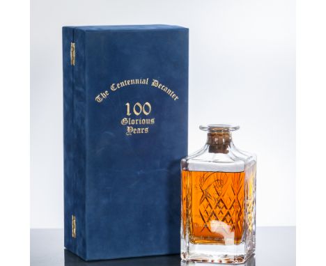 THE CENTENNIAL DECANTER 
Single Highland Malt Whisky in Crystal Decanter, produced by West Port Whisky, West Lothian and Spey