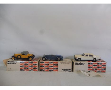 Three boxed Western Models 1/43 scale model cars including Lagonda.