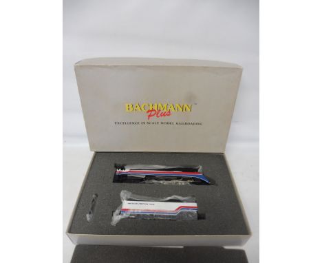 A boxed Bachmann Plus American Freedom train.