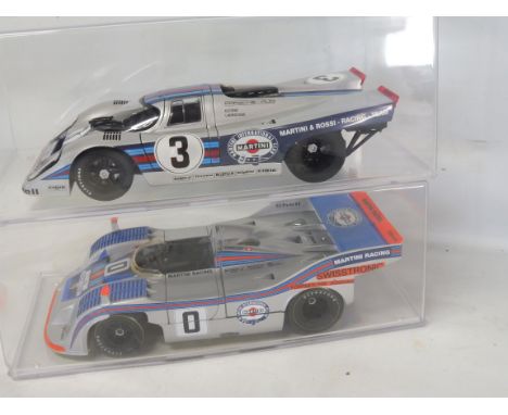 A cased Pauls Models Minichamp Porsche 917/20 and a Porsche 917/k 1:18 scale.