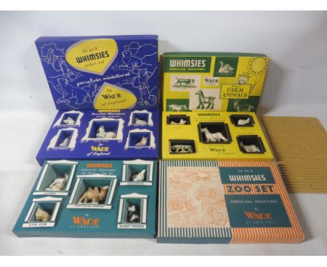 Three original boxed Wade Whimsies sets, set 10, set 8 and set 6.