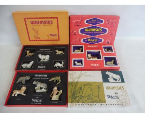 Three original boxed Wade Whimsies sets, set 3, set 7 and set 4.