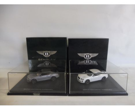 Two high quality,Bentley collection models 1.43 scale continental supersports.