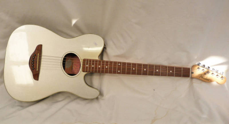 fender telecoustic silver