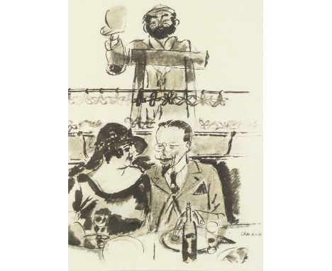 Charles Laborde (1886-1941)
Two Sides of the Barricade
lithograph from the Atelier Jacomet, Paris, 1950
20 x 14cm.