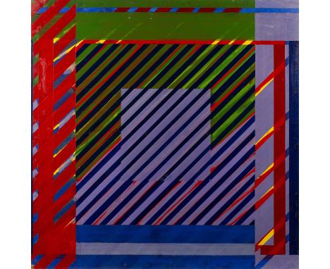 Theodore Mendez (1934-1997)
Diagonals, 1967
signed with initials and dated (to reverse)
oil on board
92 x 92cm.
 
Provenance: