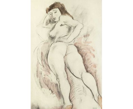 Jules Pascin (1885-1930)
Nude Study of Youki Foujita
lithograph from the Atelier Jacomet, Paris, 1950
33 x 23cm.