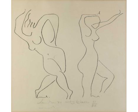 Manner of Matisse
Two Dancing Figures, 1971
indistinctly signed and dated (lower)
lithograph
44 x 46cm.
