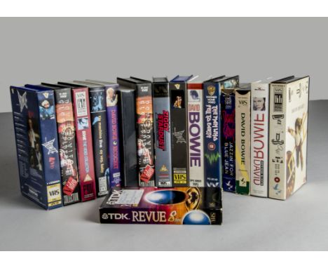 David Bowie / Video Cassettes, sixteen video cassettes including Tin Machine Live, Black Tie White Noise, Ricochet, Jazzin Fo
