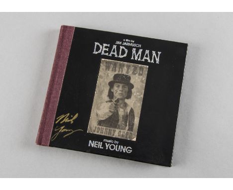 Neil Young / Dead Man / Signature, CD of Dead Man in hard book cover with signature in gold bottom left front and in excellen