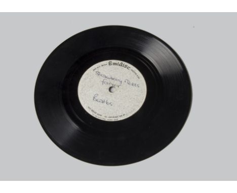 The Beatles / Acetate, Strawberry Fields Forever / Penny Lane - double sided 7" acetate with Emidisc labels and written title