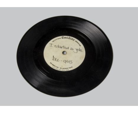 The Bee Gees / Acetate, I Started A Joke - single sided 7" acetate for the proposed but never released UK single - with Emidi