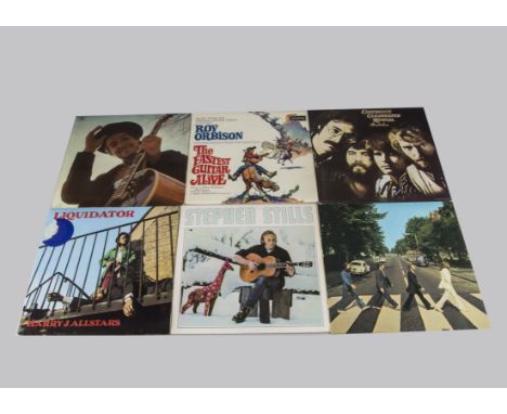 Sixties LPs, approximately sixty albums with artists including The Beatles, Bob Dylan, Roy Orbison, Harry J Allstars, Beach B