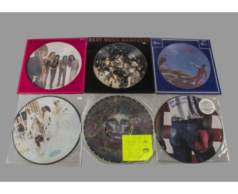 Picture Disc LPs, eight Picture Disc albums with artists comprising Rolling Stones, Rush, Bruce Springsteen, Cheap Trick, Rox