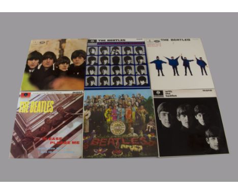 The Beatles LPs, seven original UK Mono Albums comprising Please Please Me, With The Beatles, Beatles For Sale, Help, A Hard 