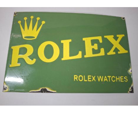 Enamel watch retainers advertising sign, 30 x 46 cm