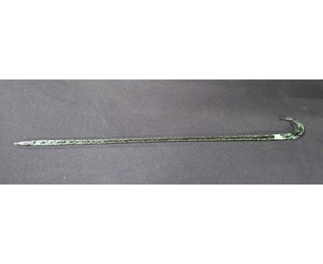 Victorian twist-glass walking stick,approx 98cm long