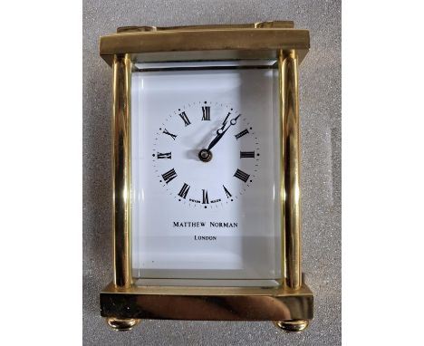 Matthew Norman 1754 Swiss Carriage Clock in Original Box With All Documents and One Key - Boxed, never used, manufactured cir