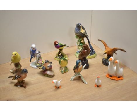 A small selection of bird figures by Royal Alderley, Beswick, Royal Worcester and Goebel etc.