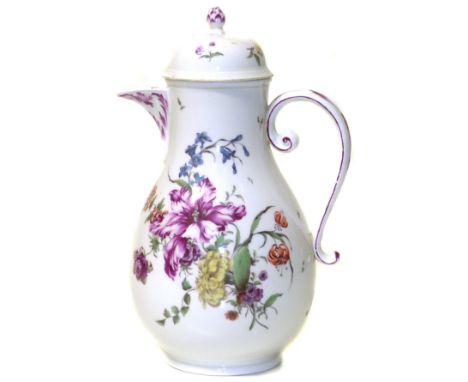 Mid 18th century Hochst Coffee pot (handle and finial restuck) Condition reports are not available for Interiors  Sale