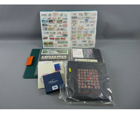 Stamps - a railway and locomotive commemorative stock book, a file of first day covers and other commemoratives