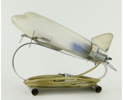 An Art Deco style aeroplane table lamp
by Sarsaparilla Deco Designs, height 8".
