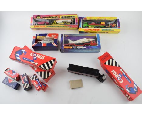 A collection of boxed vintage model die-cast vehicles to include, Matchbox Super Kings, K-20 Cargo Holder and Pallet Loader, 