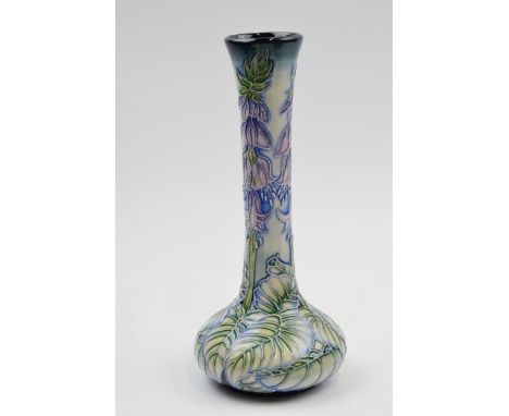 Moorcroft low shouldered vase in the Sea Drift pattern, 99/8, limited edition, signed, 20.5cm tall.  In good condition with n