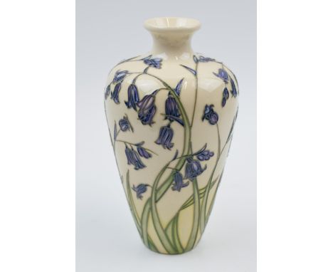 Boxed Moorcroft Bluebells vase, 72/6, limited edition of 300, 15.5cm tall.  In good condition with no obvious damage or resto