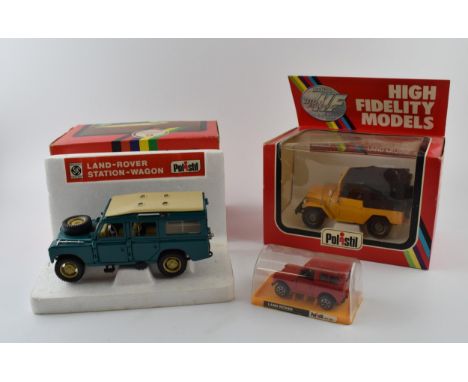 Polistil die-cast model Totota Land Cruiser S 695 1:25 scale, Polistil Land Rover Station Wagon S 49 1:25 scale together with