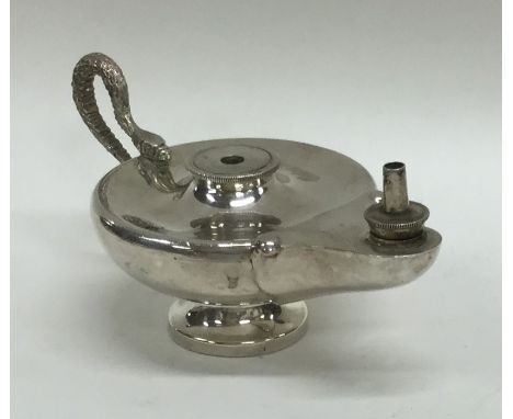 A good silver Adams' style Aladdin's lamp with snake handle. Chester. Approx. 117 grams. Est. £70 - £80.