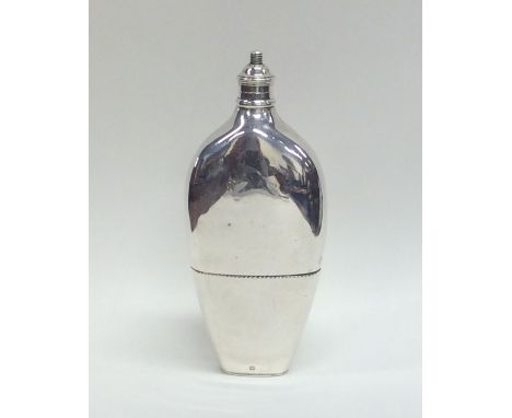 A good quality Georgian silver hip flask with removable base. London. By EB. Approx. 196 grams. Est. £200 - £300.