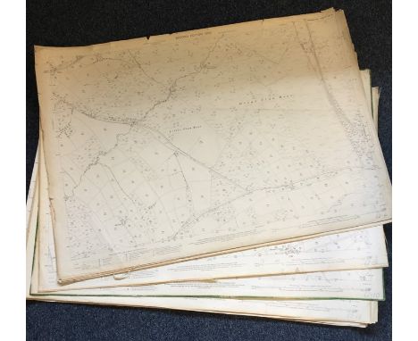 A roll of numerous 25 inch square Second Edition Ordnance Survey maps dated 1906. Est. £30 - £50.