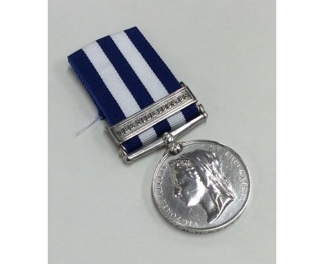 Egypt medal undated. One clasp, the Nile 1884 - 85, 448  pte R Wheeler. 1 Royal Irish Regiment. Est. £100 - £150.