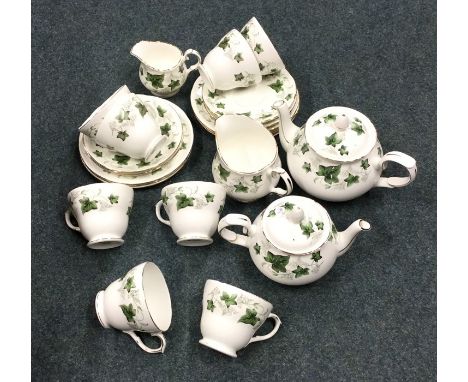 A Duchess fine bone tea service decorated with ivy leaves. Est. £25 - £35.
