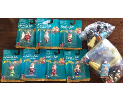 A rare collection of MATTEL boxed 'Snow White and The Seven Dwarfs' toys together with three bags of rare Burger King collect