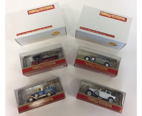 MATCHBOX: A selection of six various boxed "Models of Yesteryear" toy vehicles comprising and 1880 Merryweather steam fire en