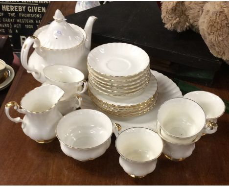 A Royal Albert 'Valdor' pattern tea service. Est. £30 - £50.